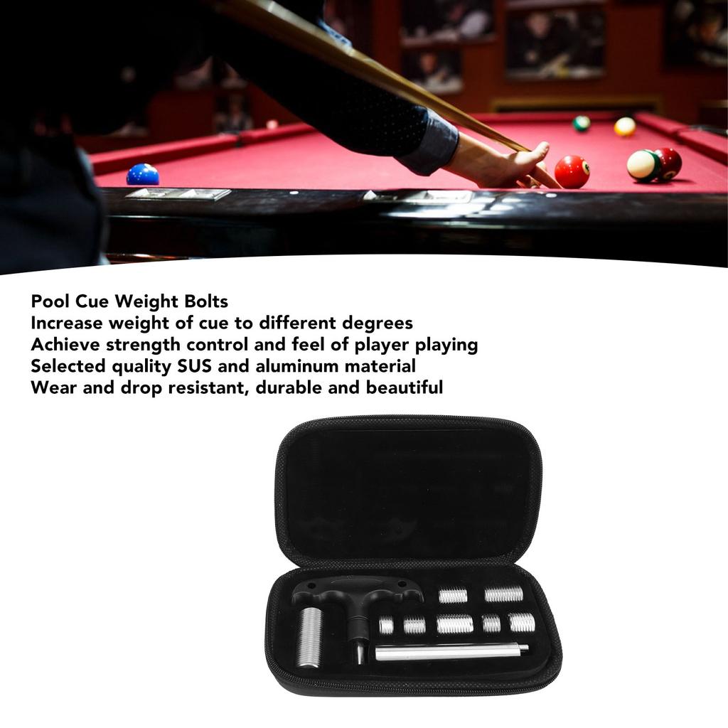 Billiard Cue Weight Bolts Kit Adjustable Pool Cue Weight Screw With Box