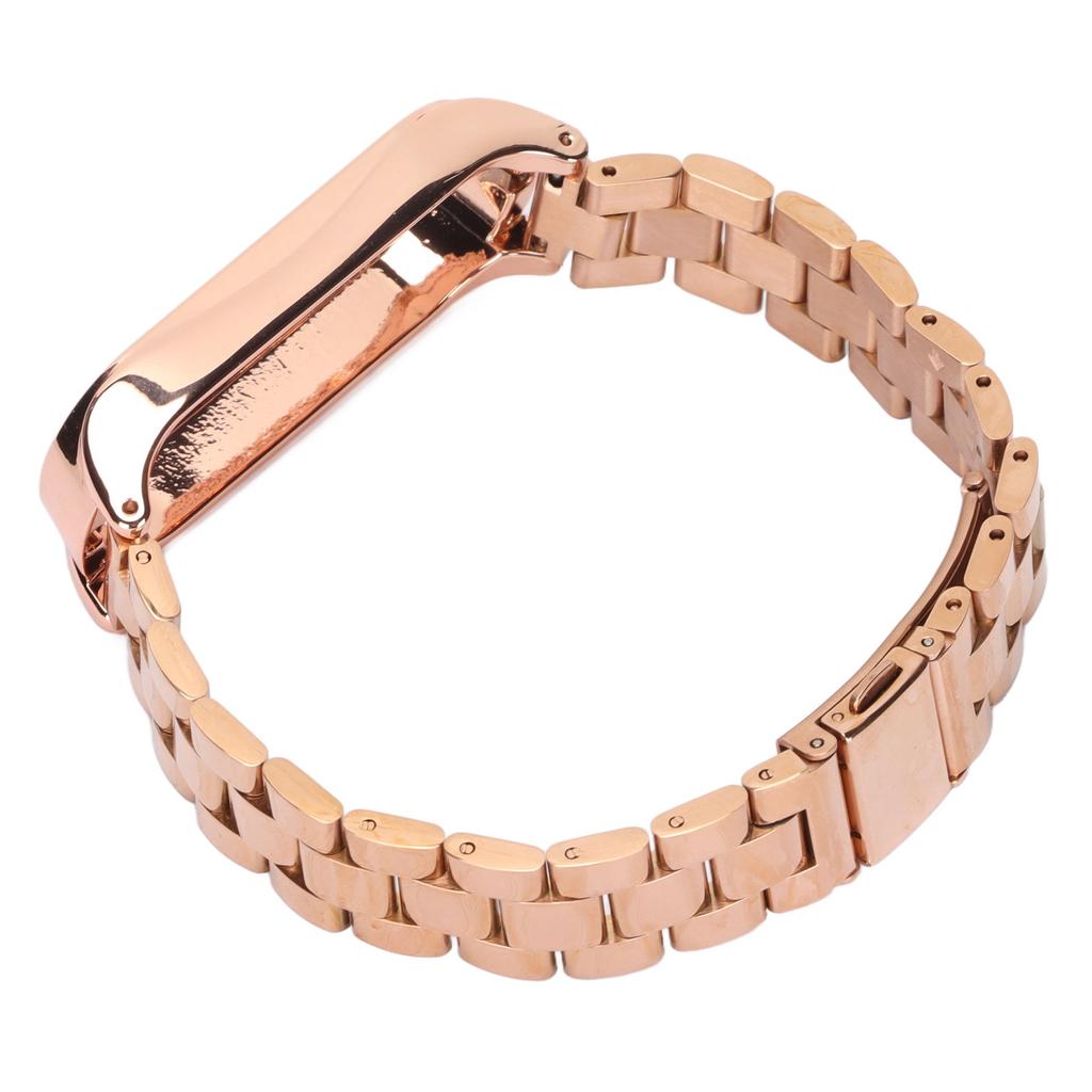 Smartwatch Wrist Band Strap Stainless Steel Anti Lost with Double Latch Folding Buckle for Mi Band