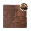 4pcs Vintage Wooden Puzzle Coaster High Temperature Resistance Table Mat for Home Office Marble Table