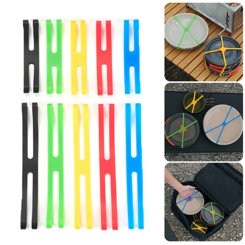 10Pcs Elastic H Bands Strap for Book Binding, Art Projects & Outdoor, Multicolors Silicone Rubber Bands H Bands,  2 Size
