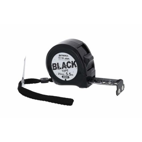 Takagi ASSIST Black Convex Tape, 25mm Wide X 5.5m, Double-Sided Graduations, JIS Class 1, with Magnet