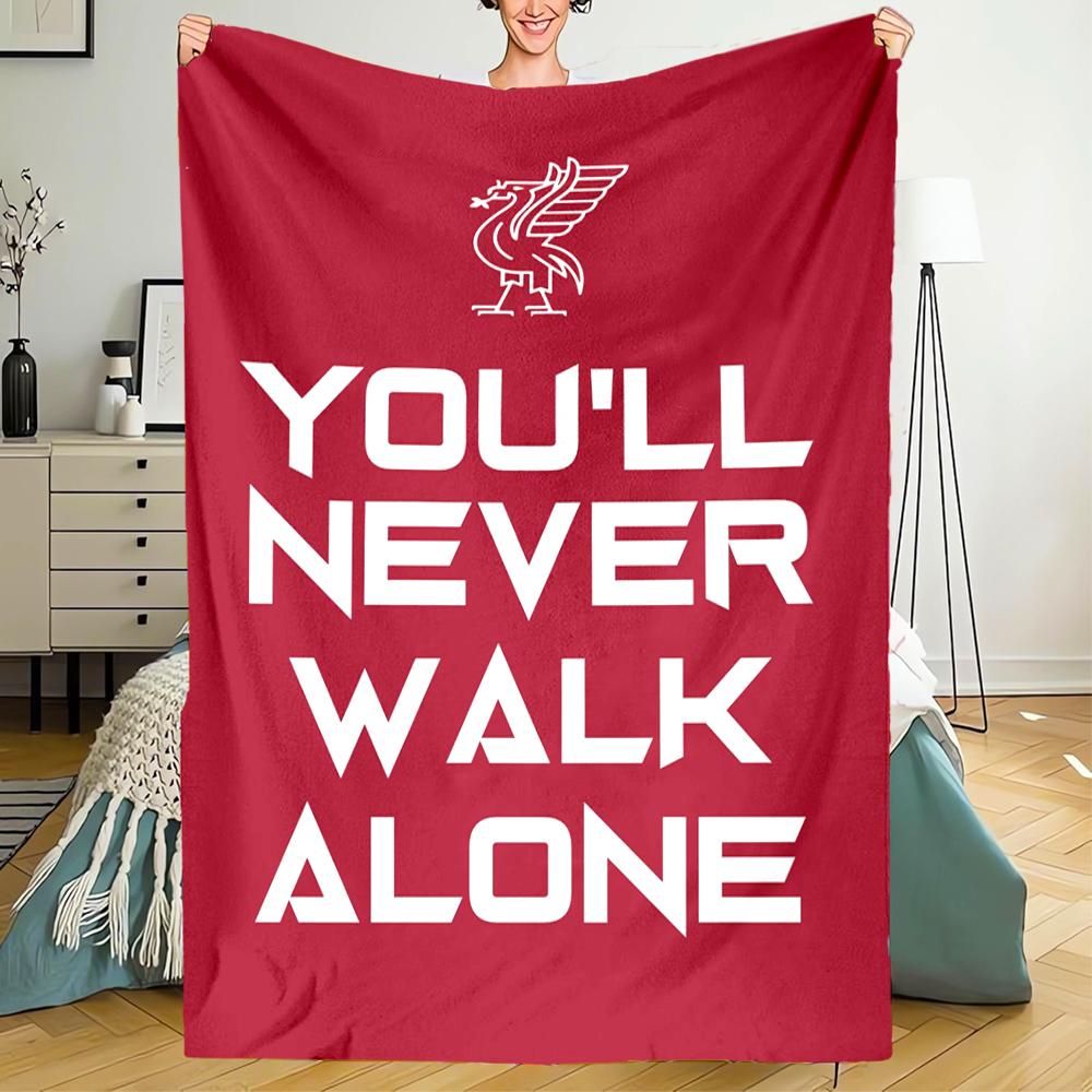 Liverpool Football Club Theme Printed Blanket - Perfect for Couch, Bed, Travel & Outdoor Use | Machine Washable, Cozy & Durable.