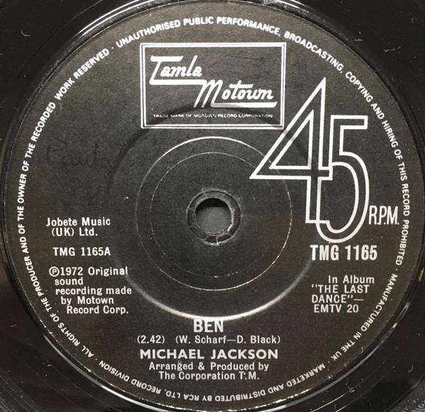 7-дюймовая пластинка МАЙКЛ ДЖЕКСОН / МАРВИН ГЕЙ - Бен / Авраам, Мартин и Джон TMG1165 Tamla Motown 1972 Великобритания Соул/Фанк Б/У