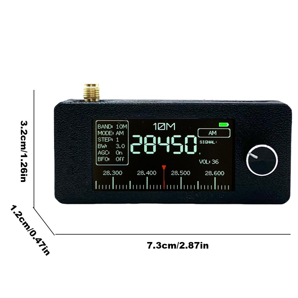 SI4732 0.5-108mhz Portable Radios LSB USB AM FM All Band Radio Receiver 1.9 Inch IPS Screen HF SW MW VHF Radio With Ring Antenna