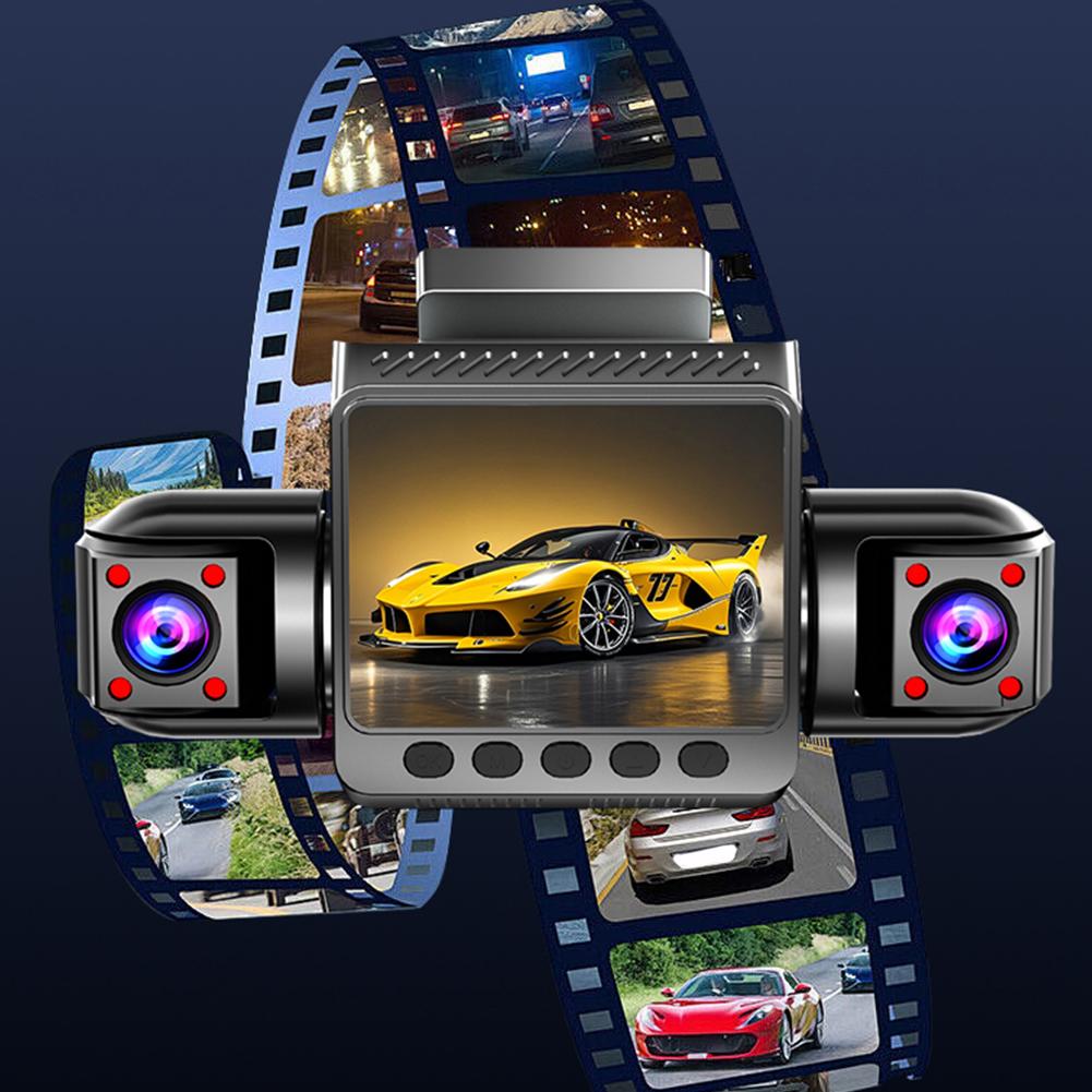 4 Channel Car Dash Camera Front and Rear Inside 1080P Driving Video Recorder with Night Vision G-Sensor Car Camera for Car