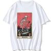 Harajuku Ретро футболка с изображением Таро Смерти для мужчин, одежда Major Arcana, одежда на Хэллоуин, жуткая футболка с изображением скелета, Ropa Hombre на заказ
