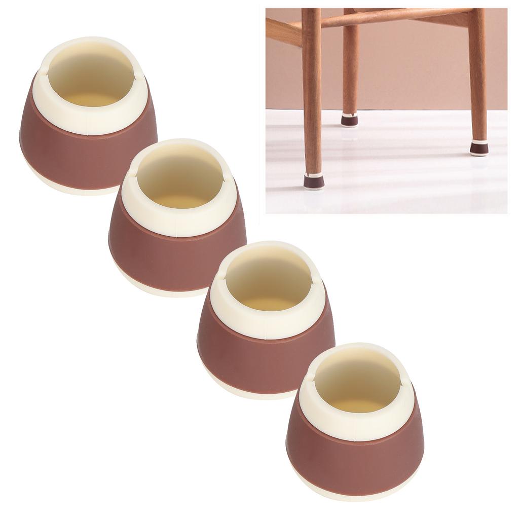 4 шт. силиконовые защитные чехлы для мебели 3,3x4x4 см, нескользящие круглые чехлы для стульев и столов