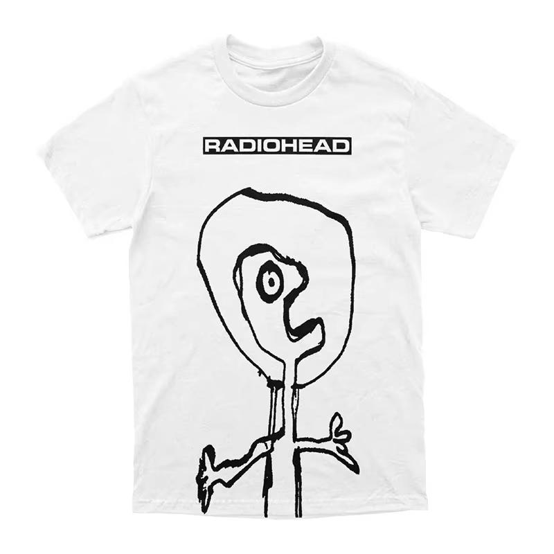2026 Radiohead (Радио Командир) Хипстерская хлопковая футболка в американском стиле