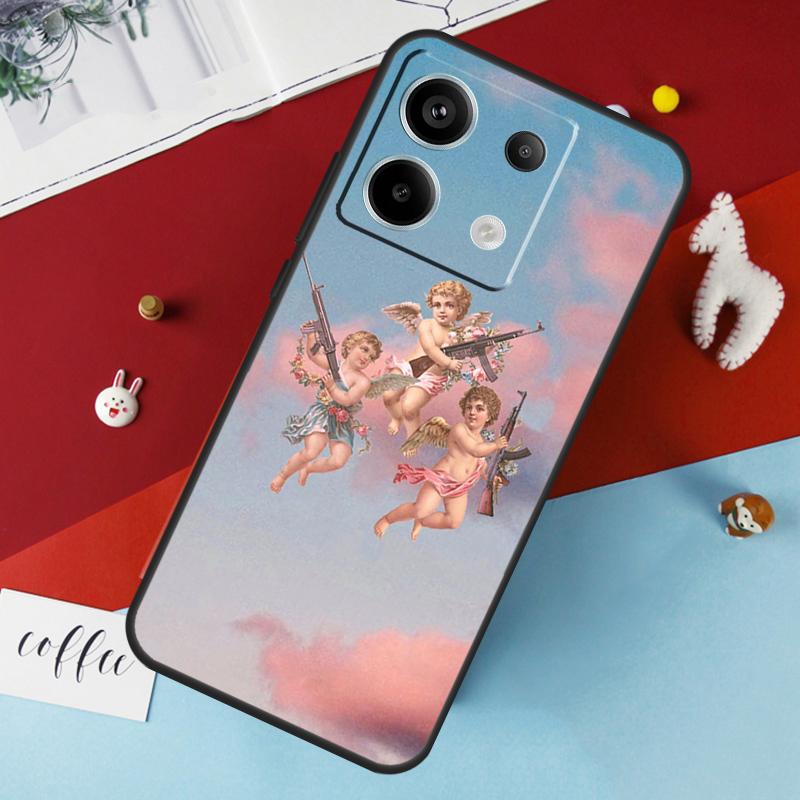 Чехол с принтом мультяшного ангела и младенца для Xiaomi Redmi 13C 12C 10C 9C 10A Redmi Note 11 9 10 12 13 Pro 9S 10S 11S 12S