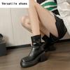 Платформа Толстый Каблук Женские Ботильоны Мода Современные Короткие Ботильоны Зимние Женские Лаконичные Largas Ботильоны