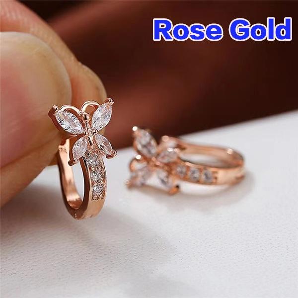 1 пара женских модных серег-кольцев с цирконием, маленькие серьги с пряжкой-бабочкой, подарки на свадьбу, помолвку и вечеринку