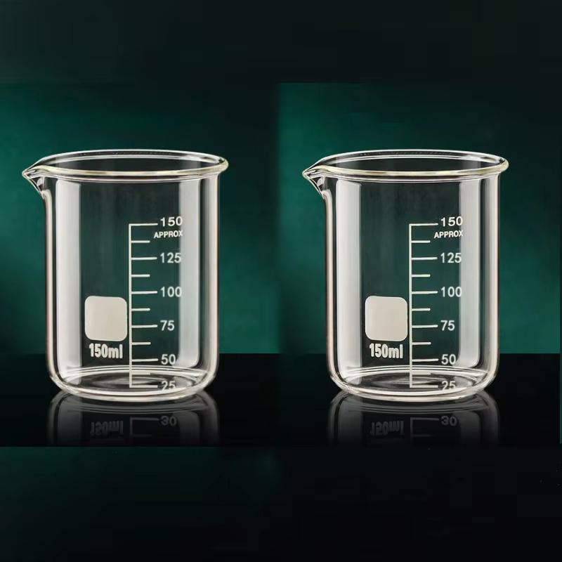 JUSTINLAU 50/100/150/250/500/1000ML High Borosilicate Glass Measuring Cup with Scale Laboratory Beaker Kitchen Baking Glass Cups