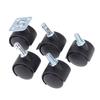 4Pcs 30Mm Chair Wheel Furniture Caster Swivel Castor Brake Wheel Replace