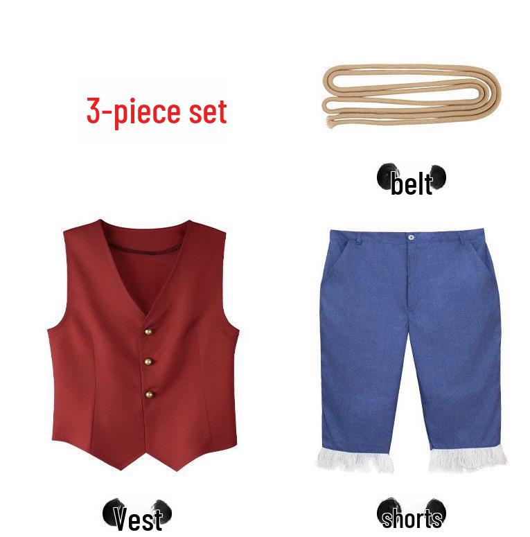 Костюм для косплея One Piece Luffy Live-Action для взрослых и детей