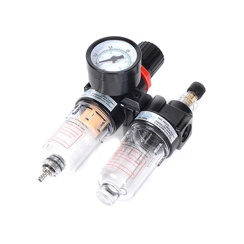 1pc AFR-2000 Pneumatic Filter Air Treatment Unit Pressure Regulator Compressor Reducing Valve Oil Water Separation AFR2000 Gauge