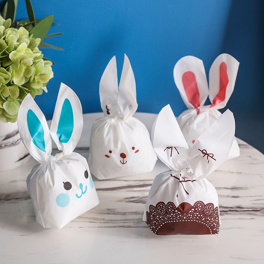 Decoration Bunny Ear Storage Pocket Rabbit Cookie Bags Easter Rabbit Biscuit Package Candy Bag