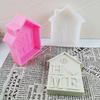 Рождественский брелок в форме дома, силиконовая форма для DIY, конфет, десертов, дома, с надписью, ароматические свечи, смоляная форма, декор для торта