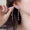 Корейские Серьги-подвески с Кисточками и Фиолетовой Бабочкой, Длинные, для Женщин, Романтичные, Изысканные, Аксессуары, Подарки