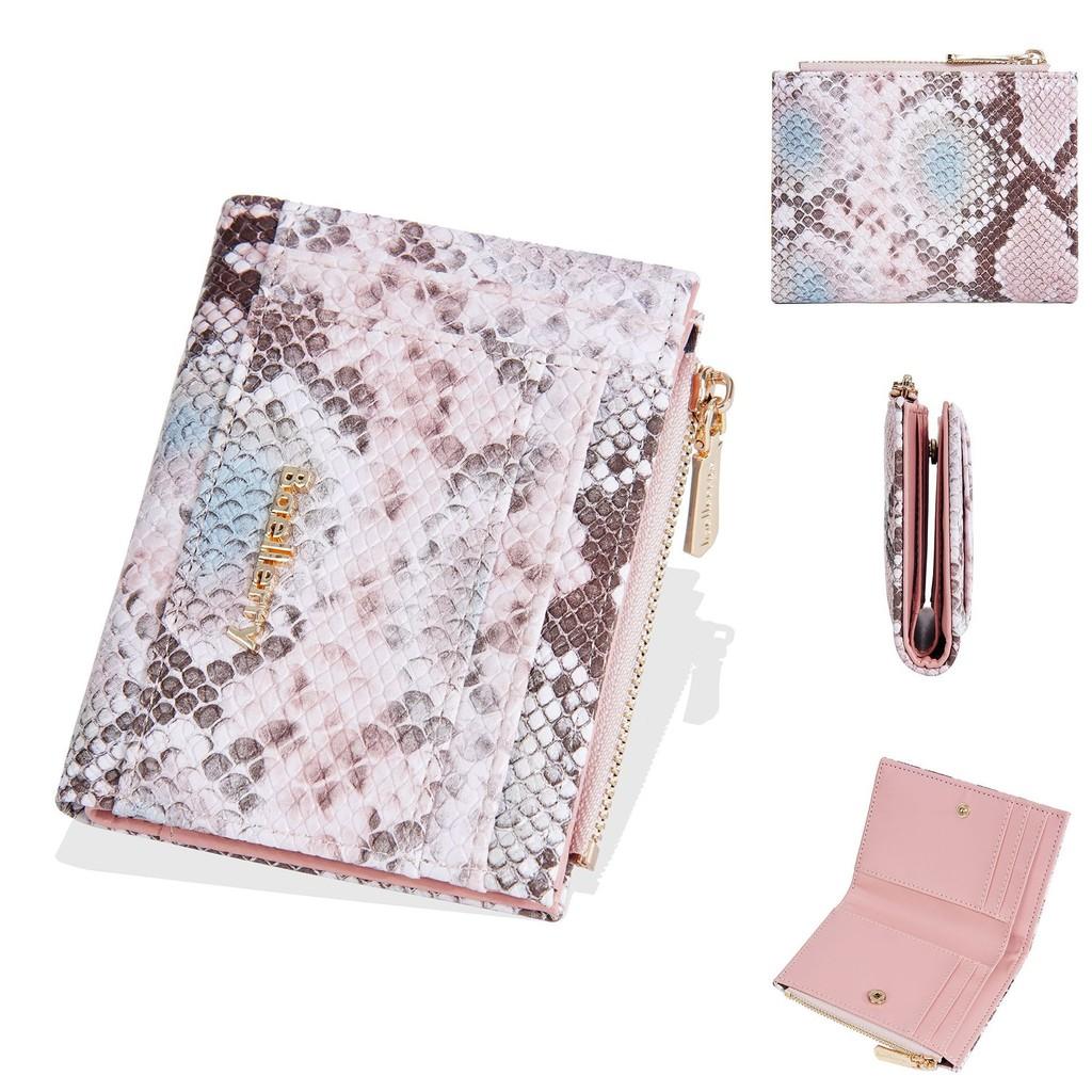 Baellerry Womens Short Wallet With Multiple Card Slots And Zipper Closure