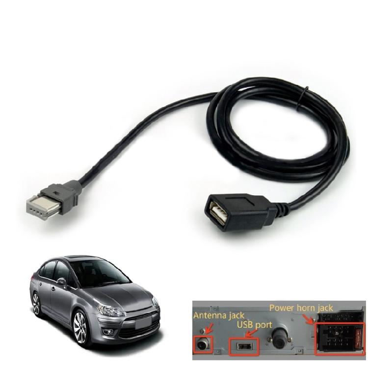 USB-кабель, разъем для 307 408 C4 C Quatre B50 RD9 Наслаждайтесь музыкой, навигацией