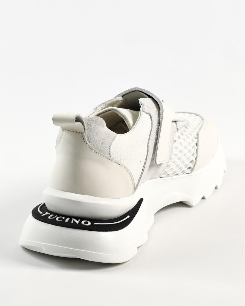 Кроссовки на липучке Tucino 5874 36 Белые кожа текстиль