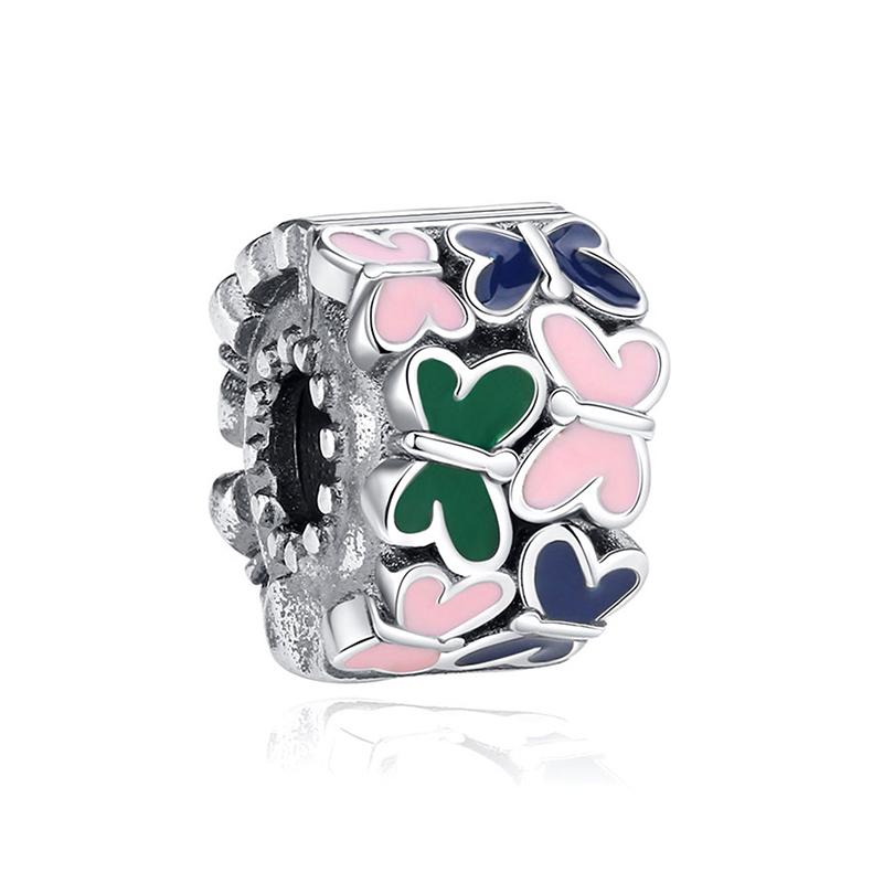Original Charms Butterfly Firefly Lucky Clover Beads Fit Pan Brand Bracelets Necklaces Diy Jewelry for Women