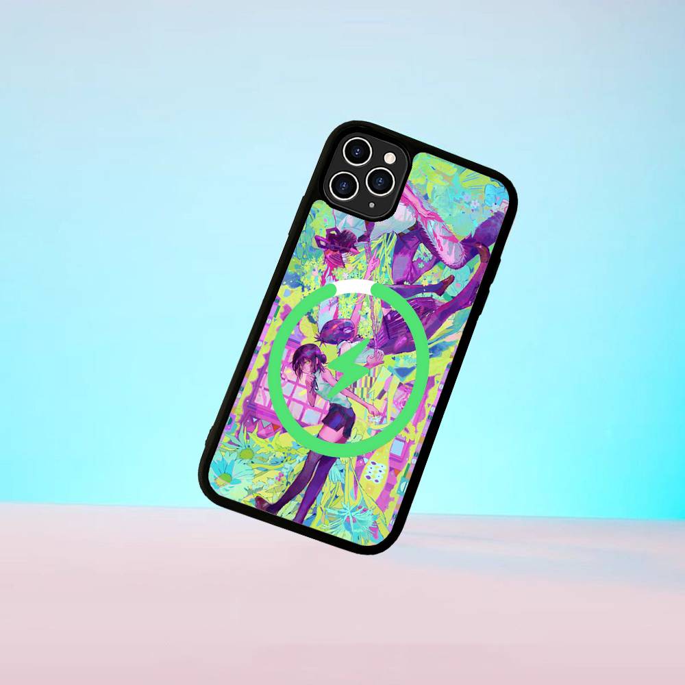 Аниме C-Человек-бензопила Магнитный матовый чехол для телефона Для IPhone 16 17 15 14 13 12 11 Для Magsafe Беспроводная зарядка Чехол