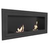 Wall Mounted Bioethanol Fireplace JULIET 1500 TÜV Black