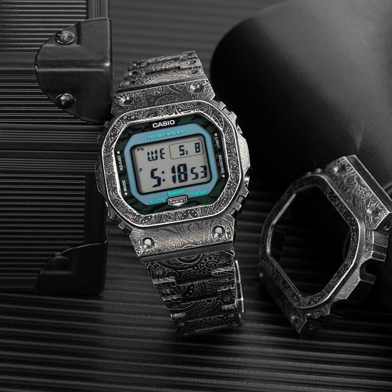 Casio Индивидуальные часы модифицированная серия положительная Bluetooth синхронизация времени металл продвинутая гравировка ретро состаренный так GW-B5600MG-1