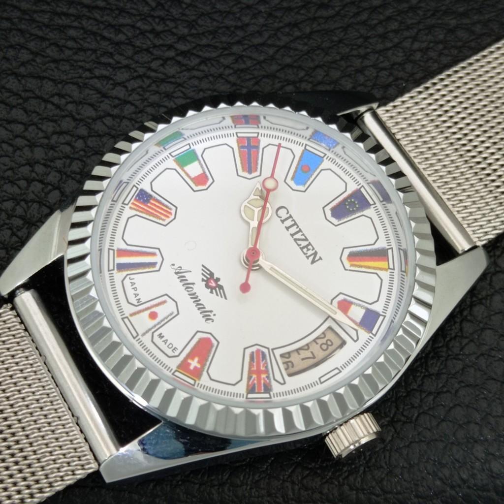 ВИНТАЖНЫЕ АВТОМАТИЧЕСКИЕ ЧАСЫ CITIZEN 8200 ВОССТАНОВЛЕННЫЕ ЯПОНСКИЕ МУЖСКИЕ С БЕЛЫМ ЦИФЕРБЛАТОМ a446810-1