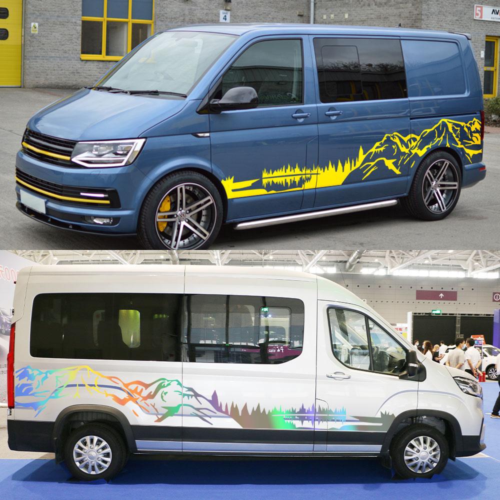 Автомобильные наклейки для Volkswagen VW Caravelle Multivan California Transporter T3 T4 T5 T6 аксессуары Camper Van Mountain виниловая наклейка