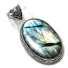 Labradorite Gemstone Handmade 925 Sterling Silver Jewelry Pendant 2.36" O4P91