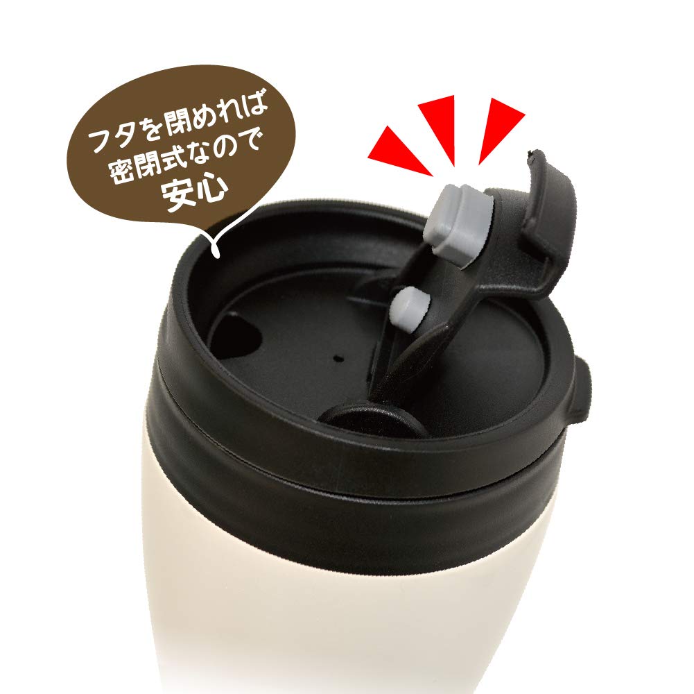 Doshisha Tumbler with Lid Convenience Store Mug Direct Type Vacuum Insulated Direct Drip 360ml White CBCT400WH