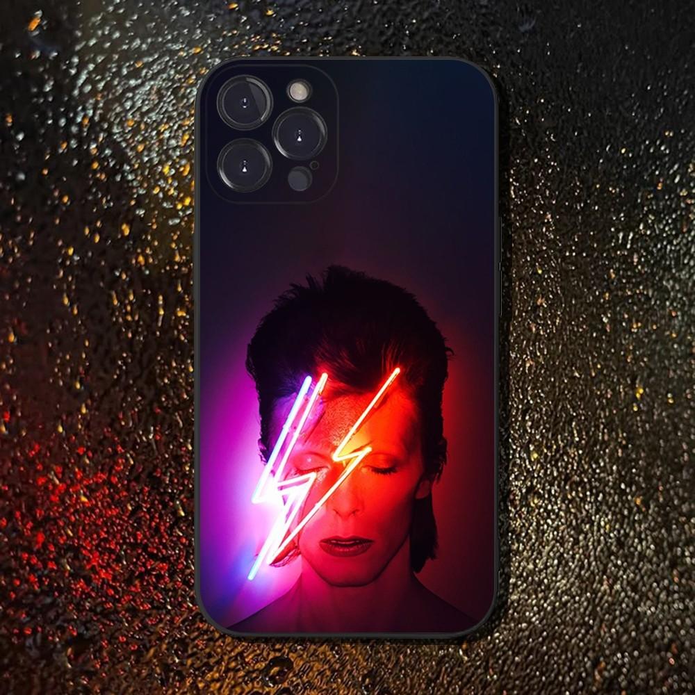 D-David Singer B- Чехол для телефона Bowies для iPhone 16,15,14,13,12,11 Plus,Pro Max,XS,X,XR,SE,Mini,8,7, Мягкий силиконовый черный чехол