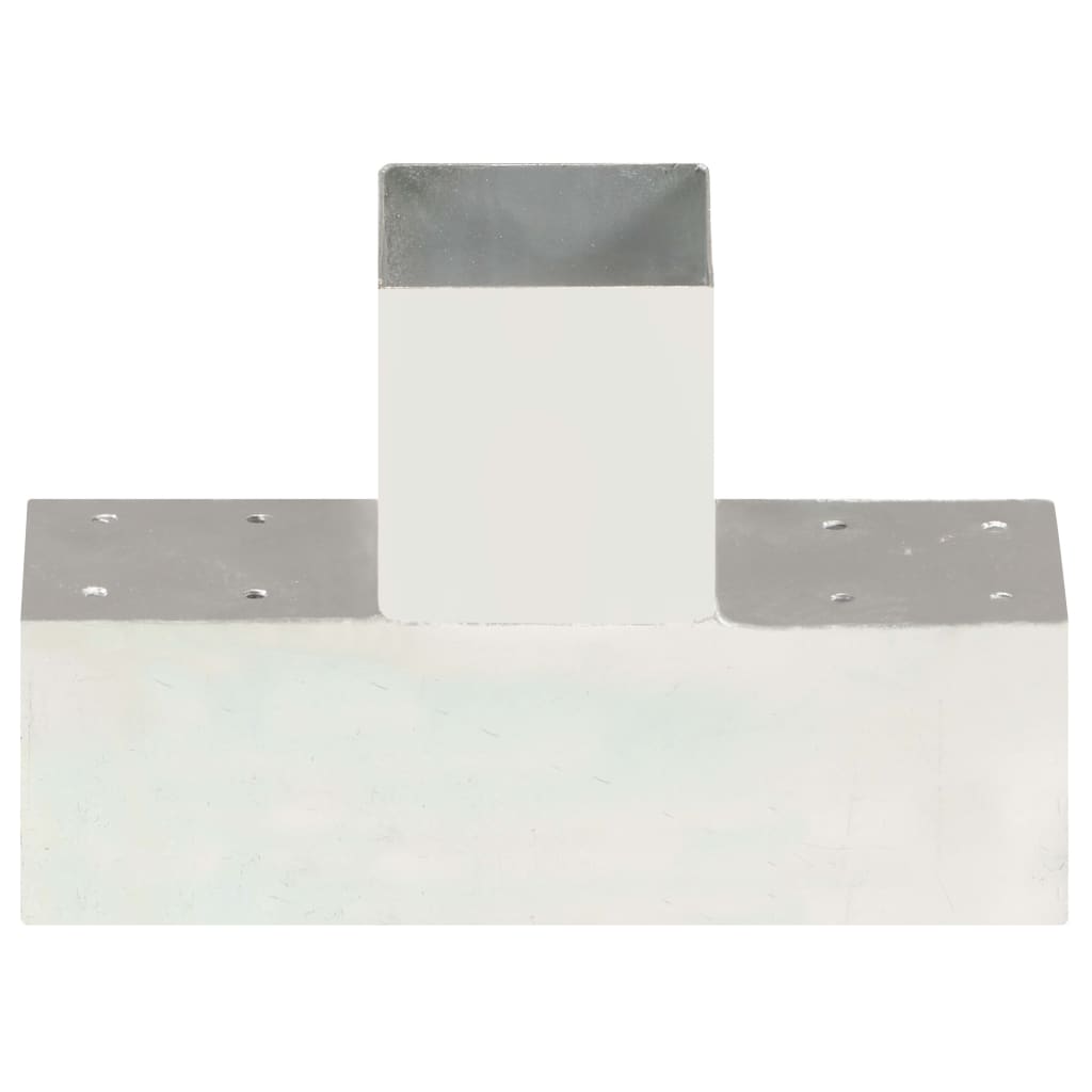 Post Connectors 4 pcs T shaped Galvanized Metal 91 x 91 mm