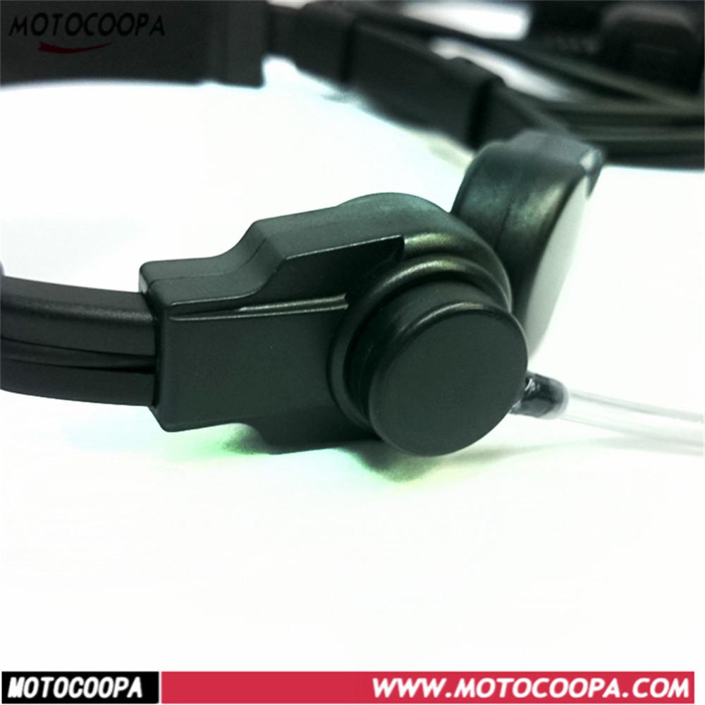 Meiteke Dual PTT Noise Cancelling Throat Mic Headset with Finger PTT and Retractable Vibration Mic.
