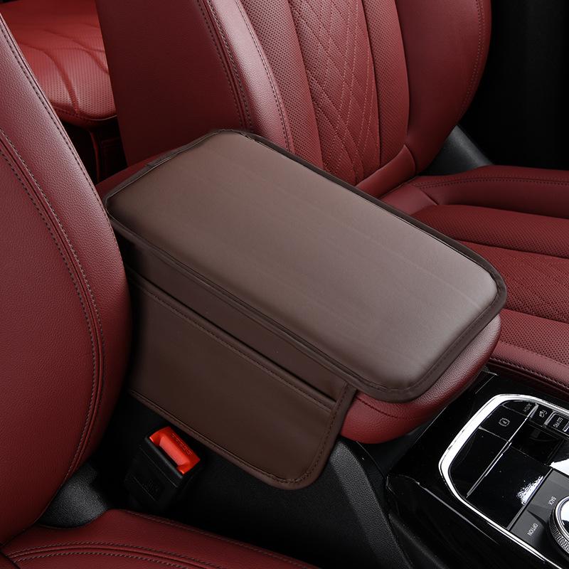 Universal Car Armrest Box Pad with Storage Pockets - Upgrade for Central Console Protection