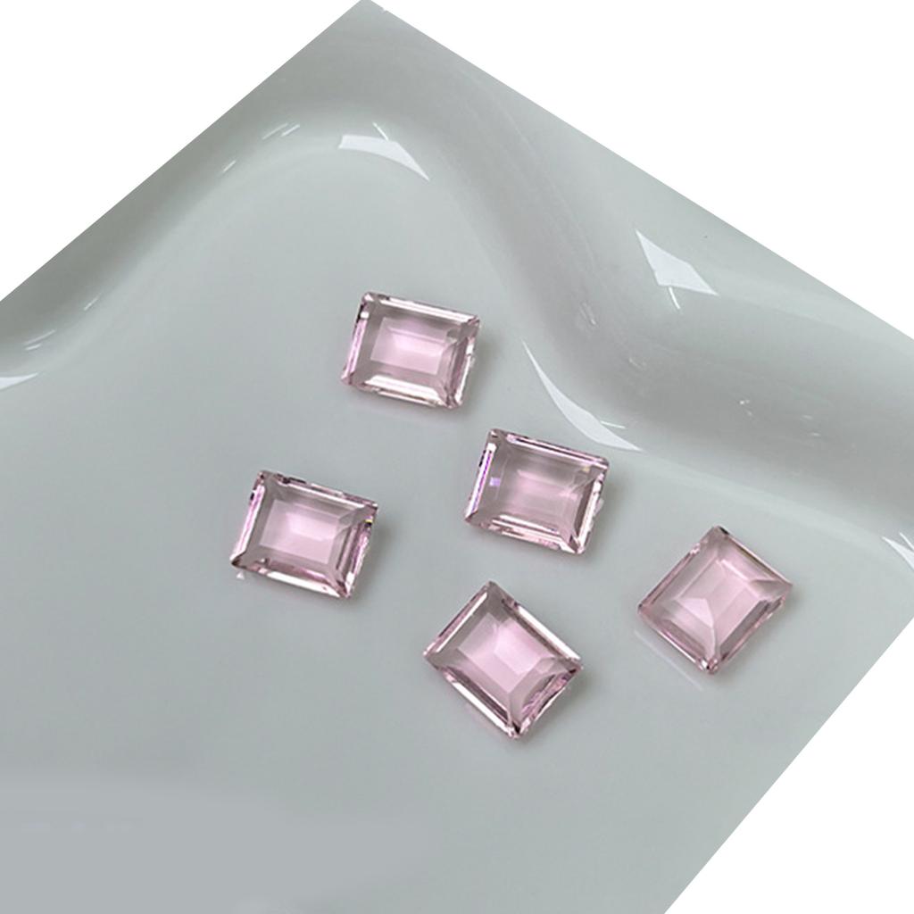 10 Pcs Nail Rhinestones Nail Crystal Gems Rectangular Nail Charms Clear Nail Art Charms Nail Art Decorations for Women