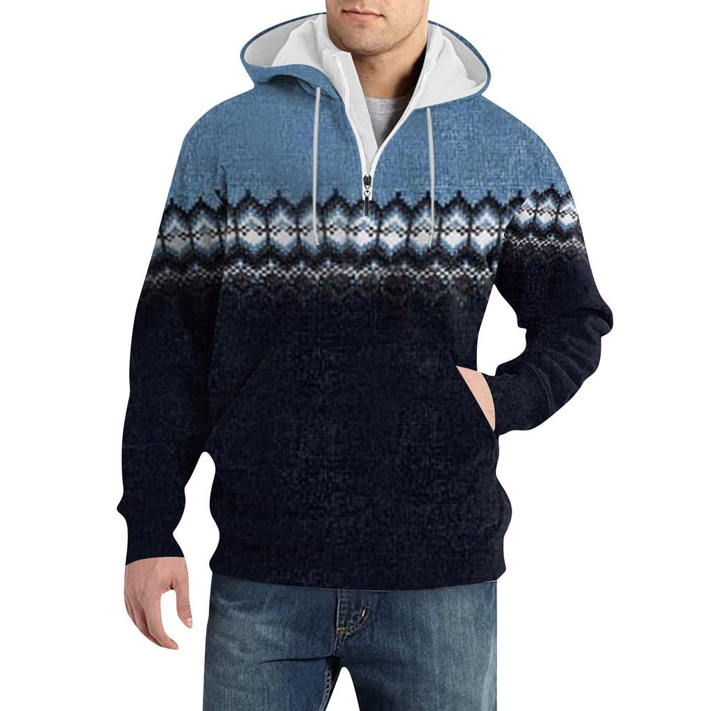 Spring And Autumn Men's Standing Collar Sweatshirt Is Outdoor Casual Sweaters Tops
