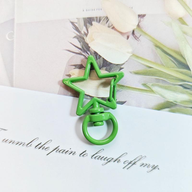 Разноцветный брелок-звезда из цинкового сплава с подвеской-пружинным карабином в конфетных цветах - Аксессуар для изготовления украшений своими руками