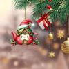 Christmas Hanging Ornament Acrylic Cartoon Style Pendant with Lanyard CDN