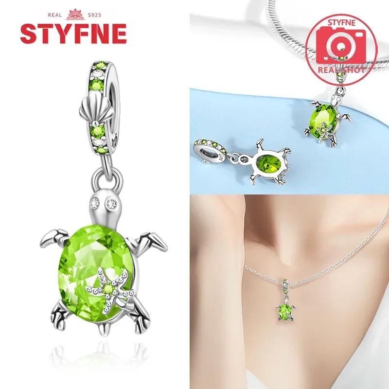 Женский браслет DIY Изысканные ювелирные изделия Подарки Оригинальные шармы Бусины Медь Морская серия Синяя черепаха Морская звезда Ракушка Подвески