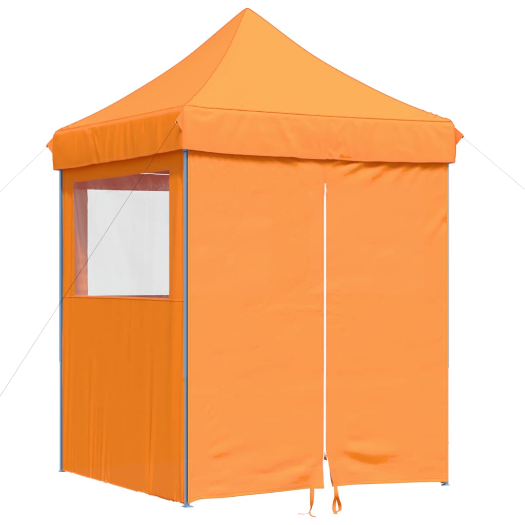 Foldable Pop Up Party Tent with 4 Side Panels Orange