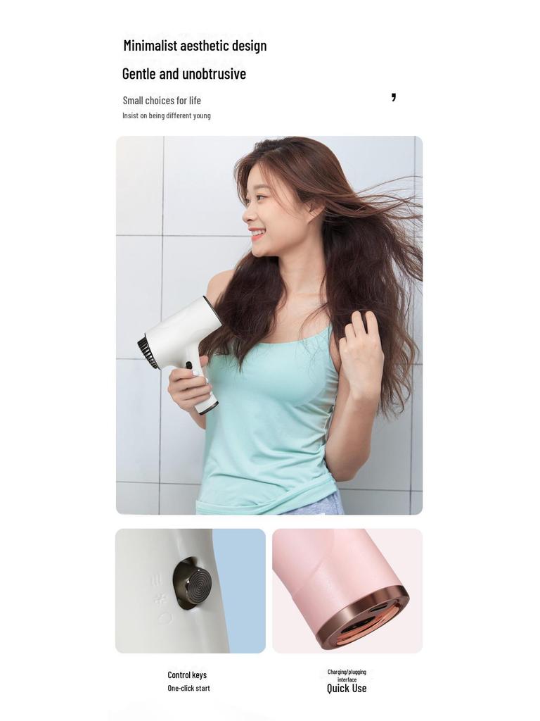 Высокоскоростной беспроводной фен с отрицательными ионами для быстрой сушки без листьев