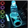 7Colors Car Coasters Cup Holder LED Light Mats Bottle Light Sensor Atmosphere Interior Accessories Universal
