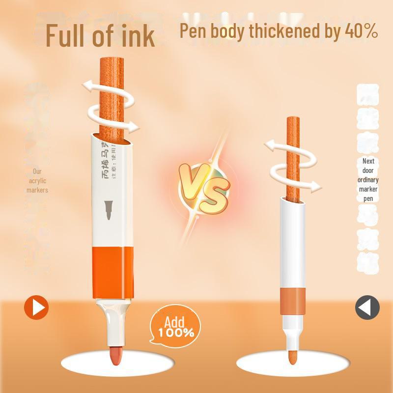 Acrylic Washable Marker & Watercolor Pen Set for Kids – Non-Transparent, Brush-Style, Stackable, Ideal for Primary Students