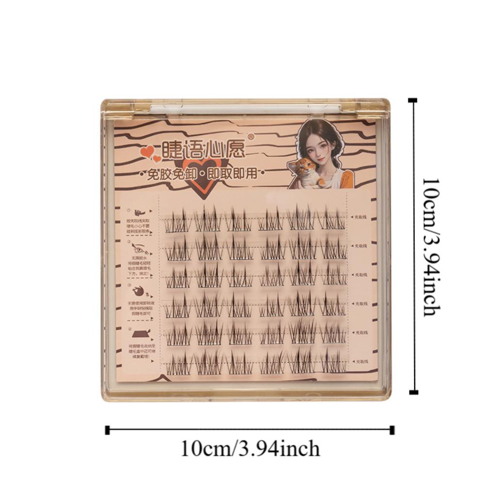 Reusable Adhesive False Eyelashes Wispy False Eyelash Clusters Self-adhesive Lash Clusters Makeup