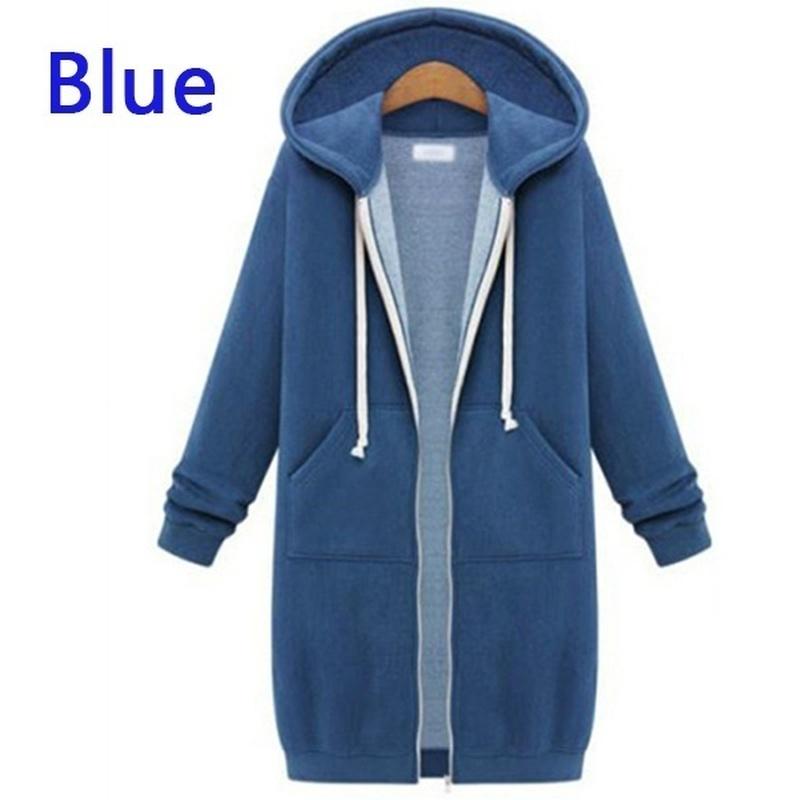 Женские длинные толстовки с капюшоном, пальто, повседневная верхняя одежда с карманами на молнии, куртка