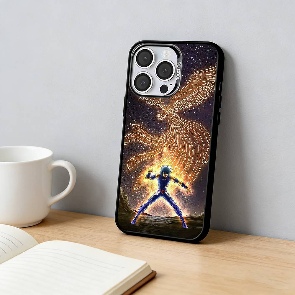 Чехол для телефона Saint Seiya для iPhone 17,16,15,14,13,12,11 Plus,Pro Max,XS,Цветной Посеребренный Внутренний Чехол