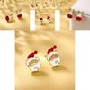Beautiful Geometric Christmas Earrings Alloy Material With Deer And Santa